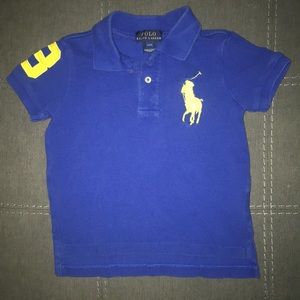 Boys’ Ralph Lauren polo with oversized horse, 2T